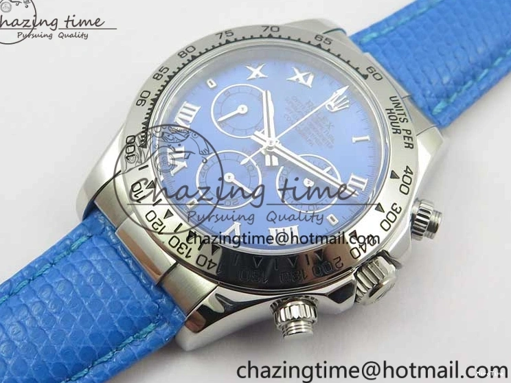 MiroTime 0215 Elegant Daytona 116519 OXF Best Edition Blue Dial on Blue Leather Strap A 3073